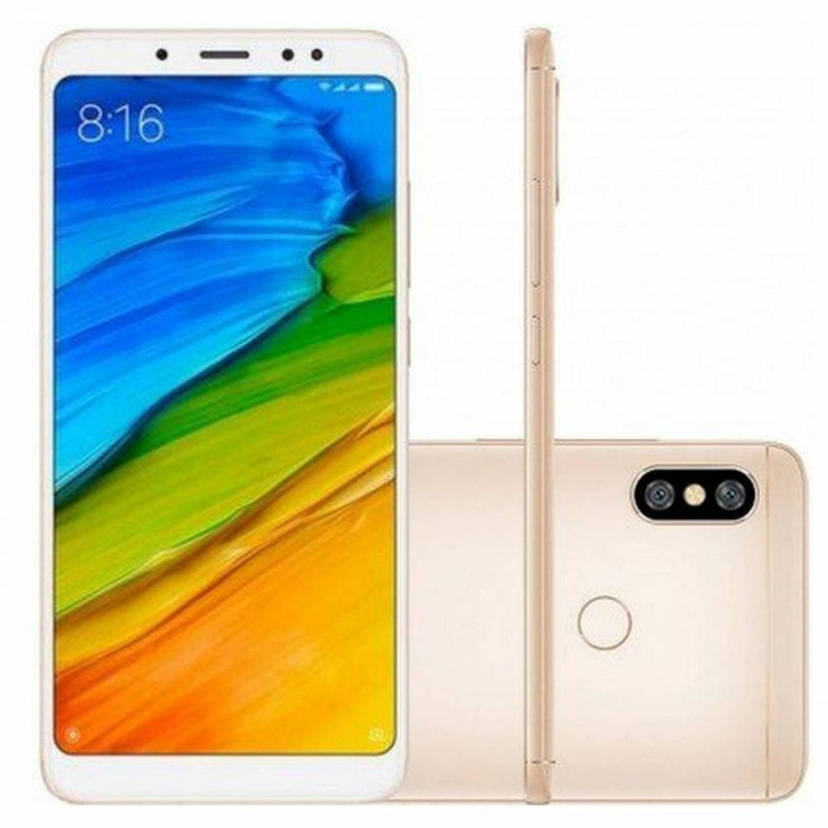Smartphone Xiaomi Redmi Note 5 64GB Gold - Celulares - dourado  - Central - unidade    Cod. REDMI NOTE 5 64GB GOLD